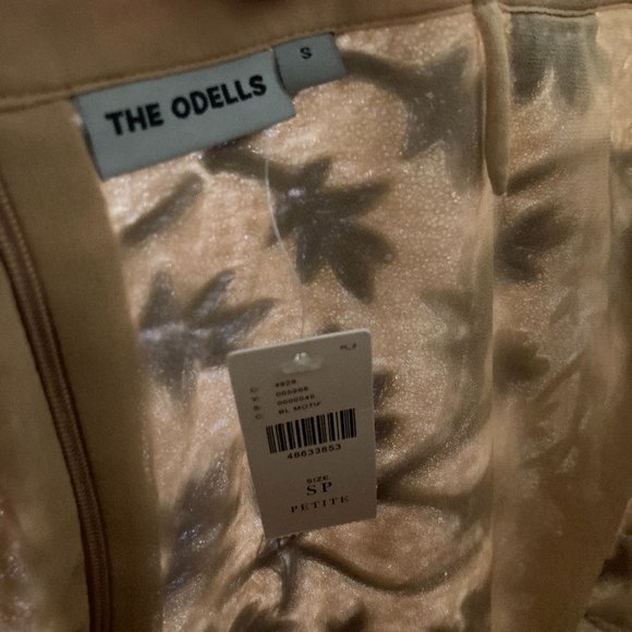 The Odells Anthropologie Gold Dress Small Petite - Picture 4 of 5